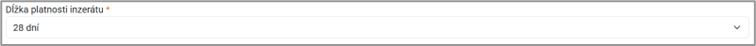 Nastavenie platnosti inzerátu